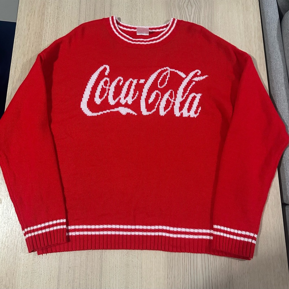 Coke Coca Cola Knit Sweater Pullover Men’s Size 2X Red Vintage Y2K